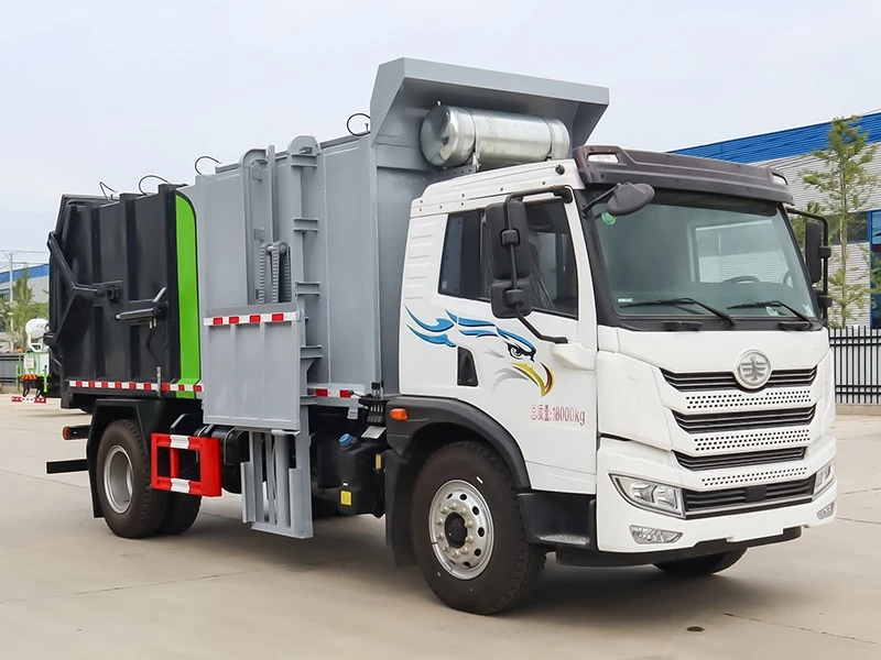 FAW 17m³ Animal Waste Side Loader Truck factory
