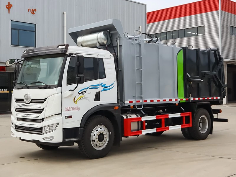 FAW 17m³ Animal Waste Side Loader Truck factory